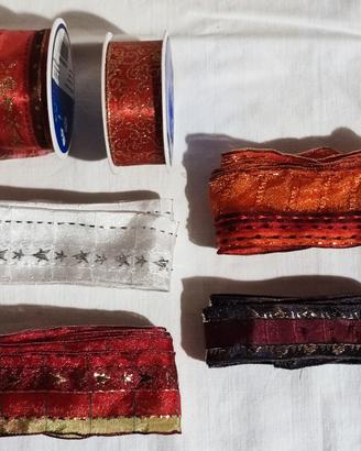 Natale - Diversi Nastri stoffa pacchi