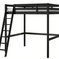 Letto soppalco Stora IKEA nero 140*200 cm