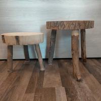 Sgabello supporto in legno per piante