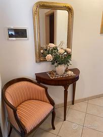 Set ingresso: tavolino - specchio - poltrona