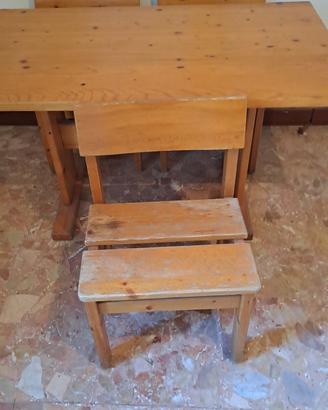 Tavolo piu 3 sedie legno