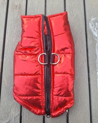 cappottino gilet rosso impermeabile 