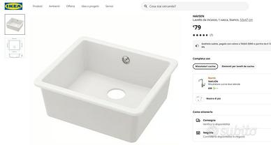 lavello in ceramica