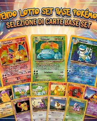 🔴 Lotto Carte Pokémon - Selezione Base Set 🔵