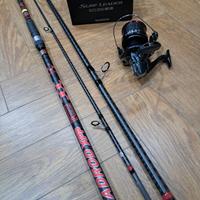 canna surfcasting bad bass + mulinello shimano 