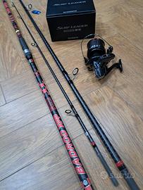 canna surfcasting bad bass + mulinello shimano 