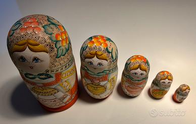 Bambola Russa Matrioska 5 pezzi