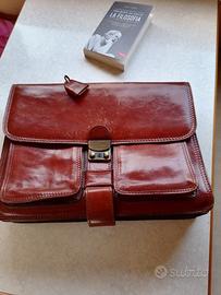 borsa cartella in cuoio per docenza. 