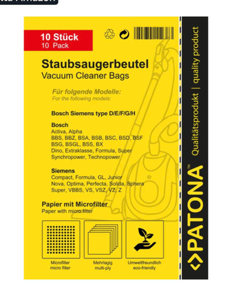 sacchetti ricambio aspirapolvere BOSCH SIEMENS