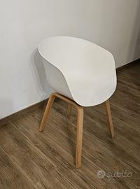 Sedia Design Bianco/Legno come nuova-disponibili 8
