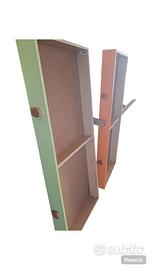 Lettino arancione e verde bimbo con 2 cassetti