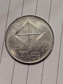 100 lire Guglielmo Marconi