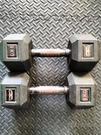 manubri coppia esagonali  9kg 