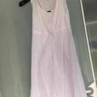 Abito bianco Benetton cotone sangallo