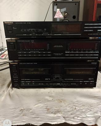 Techincs equalizzatore, lettore a cassette e radio