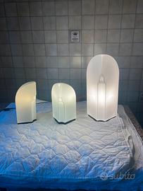 Tre lampade Leucos in vetro di Murano