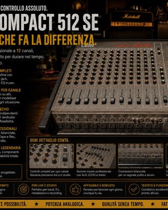 Mixer LEM Compact 512 SE 12 canali vintage