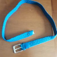 Cintura da uomo in tessuto elasticizzato blu