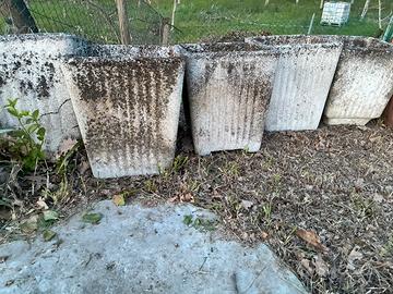 Vasi da giardino in cemento vintage da esterno