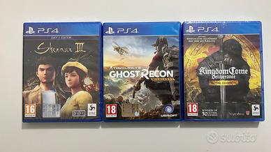 Lotto PS4: GHOST RECON, KINGDOM COME, SHENMUE 3