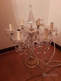 Flambeau con gocce in cristallo