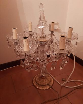 Flambeau con gocce in cristallo