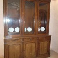 -LIBRERIA FRANCESE DELLA META' DELL' 8OO IN MOGANO