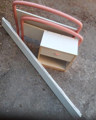 Comodino con cassetti tavarche legno letto bimba