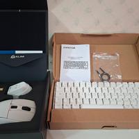 Mouse gaming + tastiera meccanica bianco