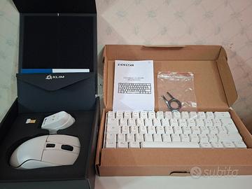 Mouse gaming + tastiera meccanica bianco