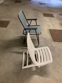 Coppia di seggiole da picnic/mare