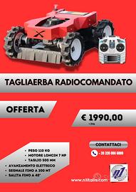 Robot tagliaerba trincia erba radiocomandato