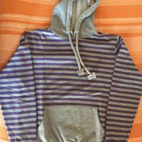 Felpa a righe con cappuccio Bugs & Humans tg.XL