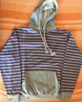 Felpa a righe con cappuccio Bugs & Humans tg.XL