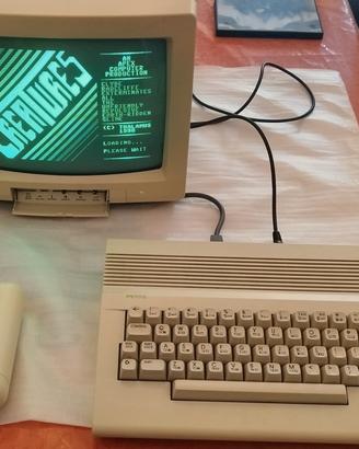 Commodore 64 c + monitor Datasette Cavi  completo 