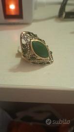 anello argento indiano con diamante