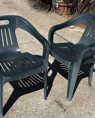 set da 2 sedie da giardino