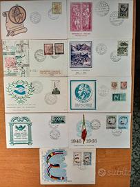 Lotto 9 buste FDC Italia ed. RE.RU.
