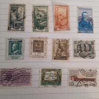 11 francobolli italiani anni 50