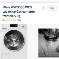 Lavatrice Miele 9 kg praticamente nuova