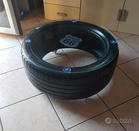 tavolino salotto Industrial gomma ruota tavolo