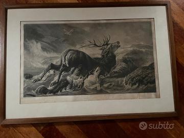 Pregiato quadro di caccia A Plunge for Life