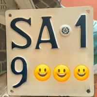 TARGA VESPA FARO BASSO ANNI 50