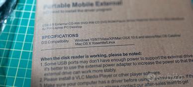  unità CD /DVD esterna portatile