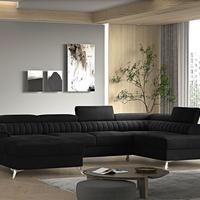 UN DIVANO PANORAMICO IN VELLUTO PREGIATO...!