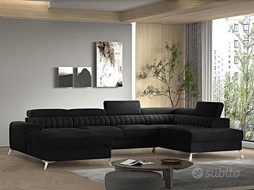 UN DIVANO PANORAMICO IN VELLUTO PREGIATO...!