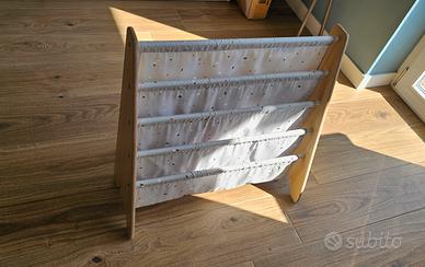 Mini libreria per bambini in legno (grigio chiaro)