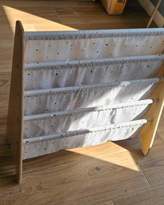 Mini libreria per bambini in legno (grigio chiaro)