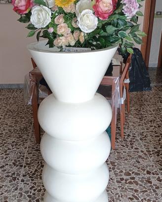 vaso bianco vetroresina 
