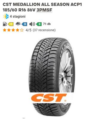 Coppia di pneumatici 4 stagioni 